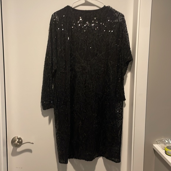 Lilly Pulitzer Leclair Sequin Dress in Onyx Sequin Sea Swirl Mesh - Picture 8 of 8